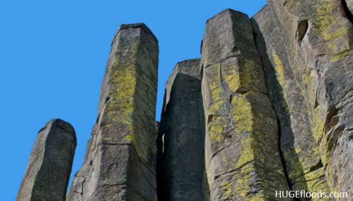 six-sided basalt columns